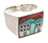 Multicolor Native American Design Jewelry Ring Size 9-3/4 YS66881